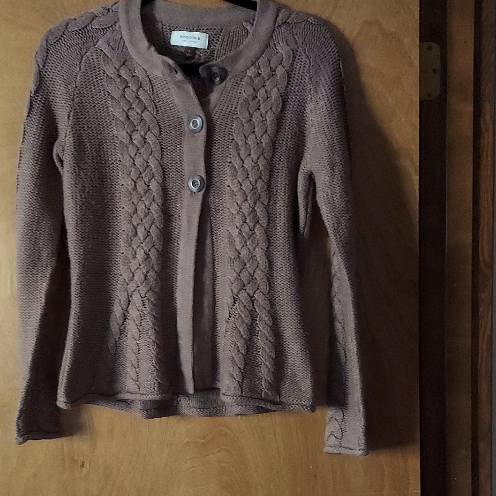 Brown Cable Knit Sweater